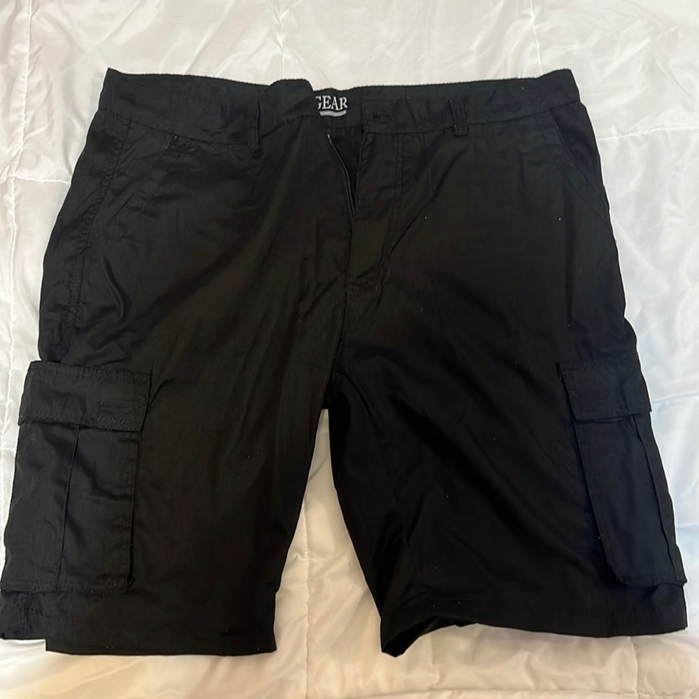 Blue gear cargo shorts